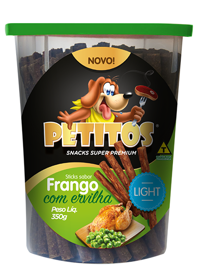 PETITOS STICK SABOR FRANGO COM ERVILHA LIGHT 350g Image